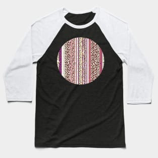 Colourful gradient unique flowers leopard stripes abstract modern 254 Pattern Baseball T-Shirt